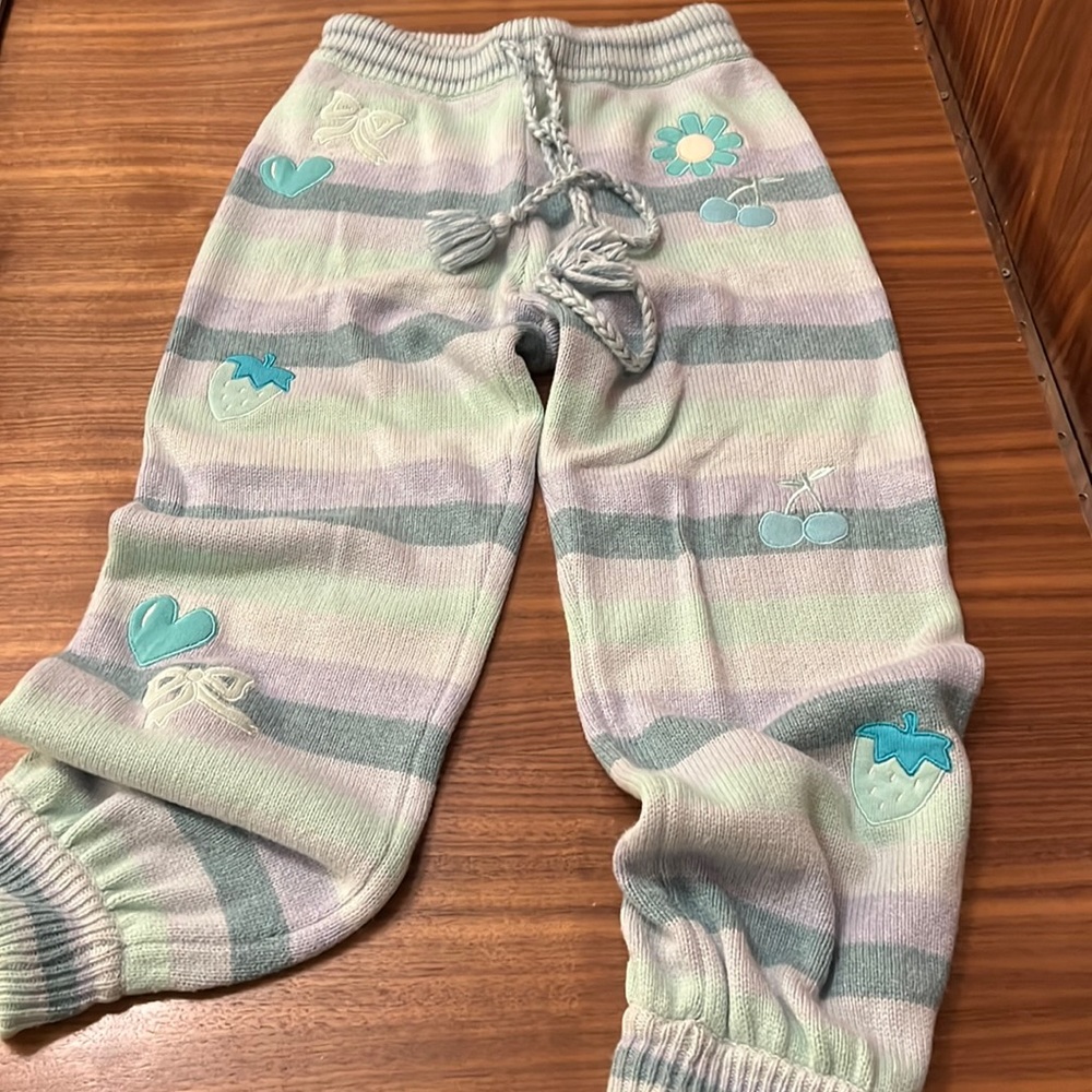 Love shack fancy sweat pants with matching cardigan